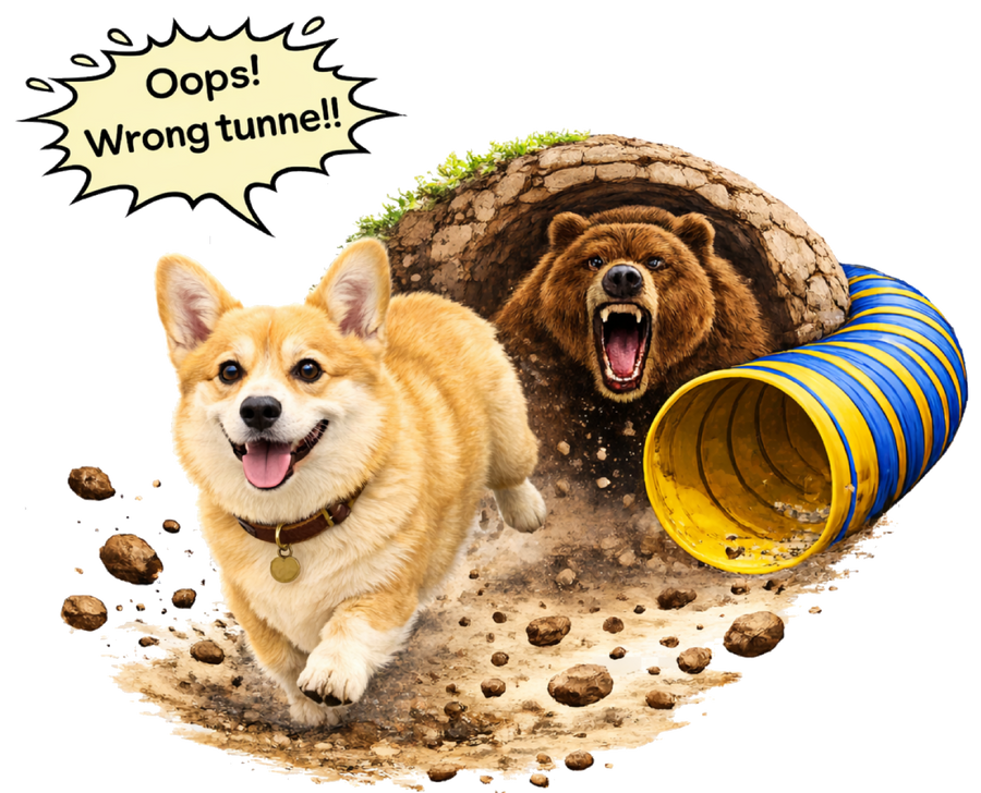 Oops! Wrong Tunnel - Corgi