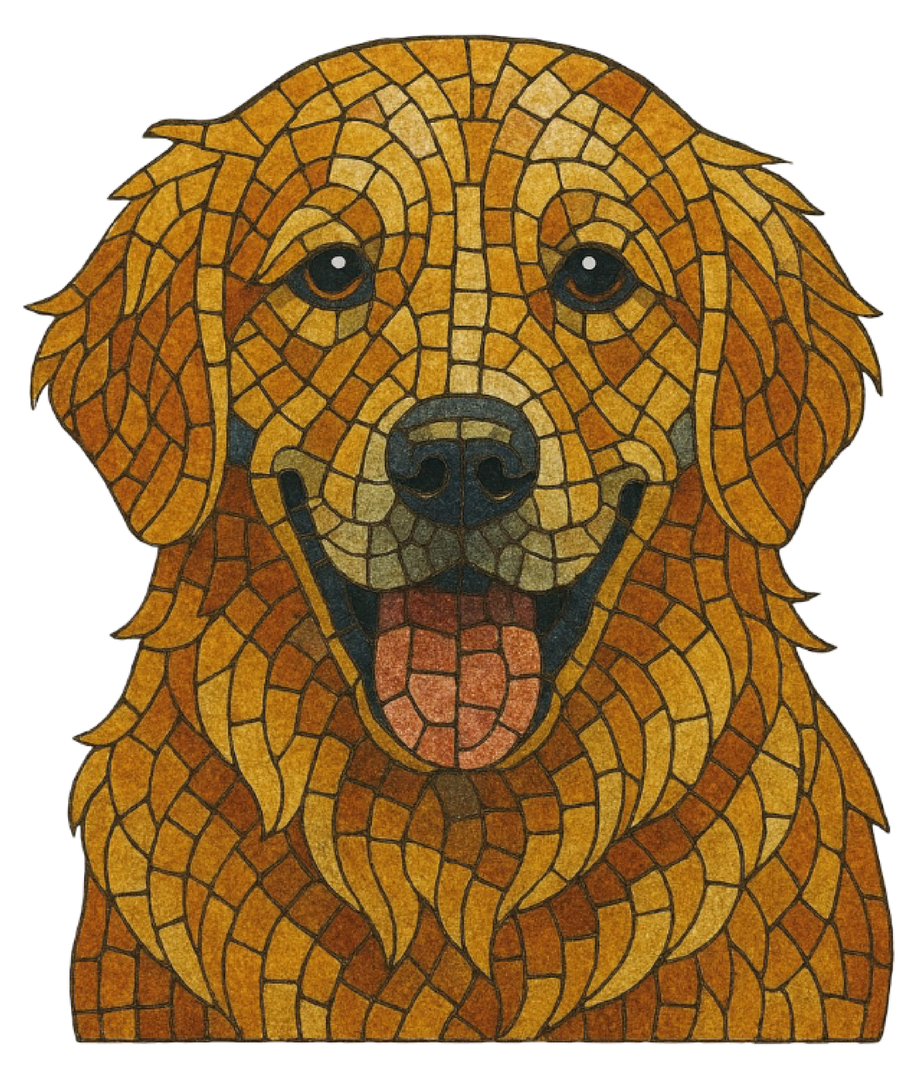 Golden Retriever Mosaic