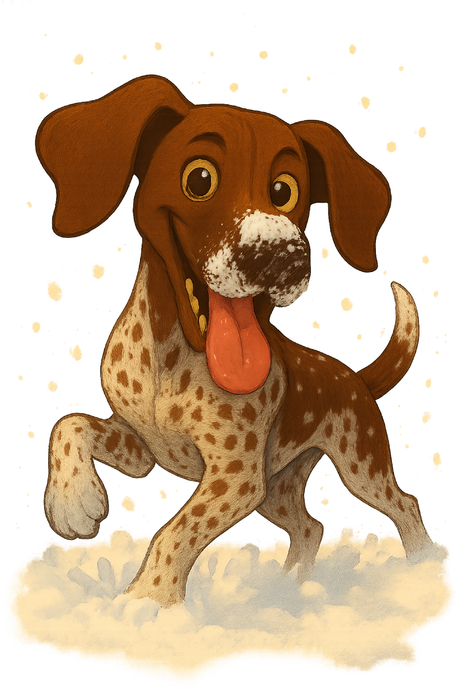 Snow Day - Liver German Shorthair