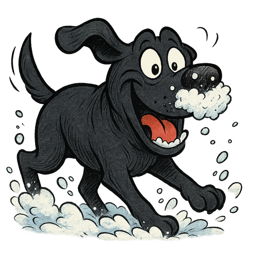 Snow Day - Black Lab