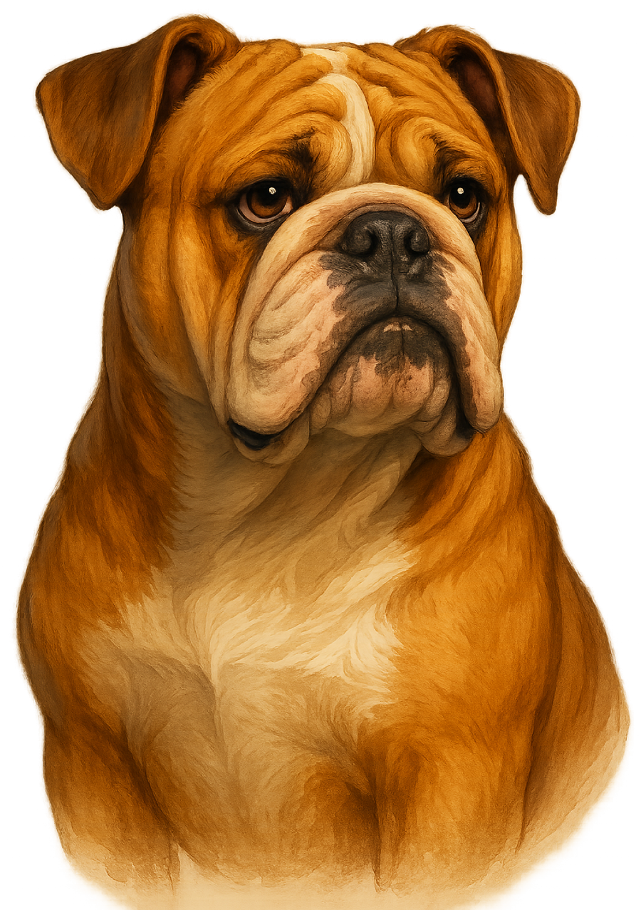 Bulldog Painted Portrait