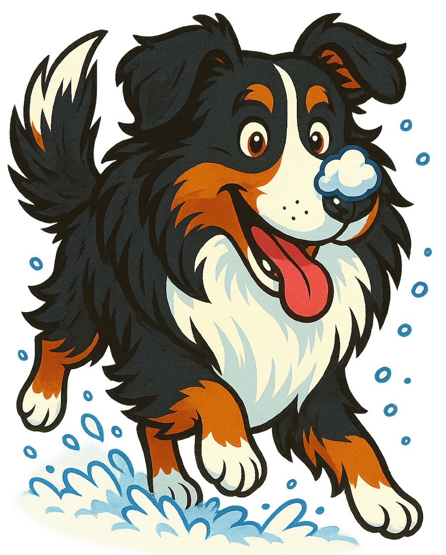 Snow Day - Bernese Mountain Dog