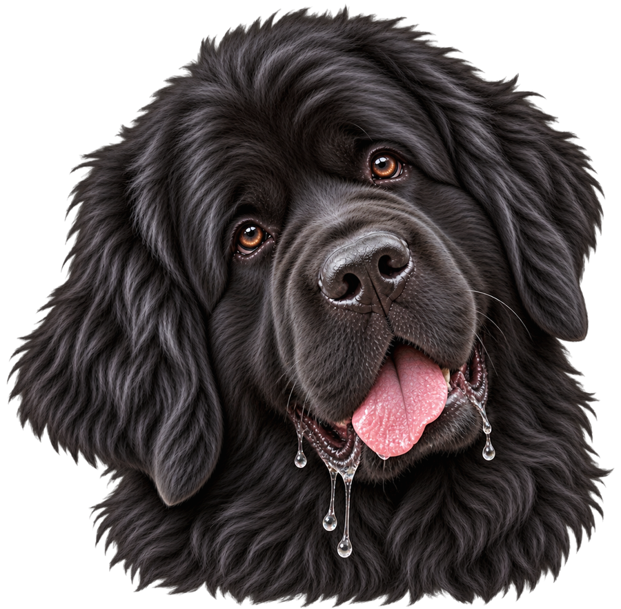 Drooly Newfoundland Portrait