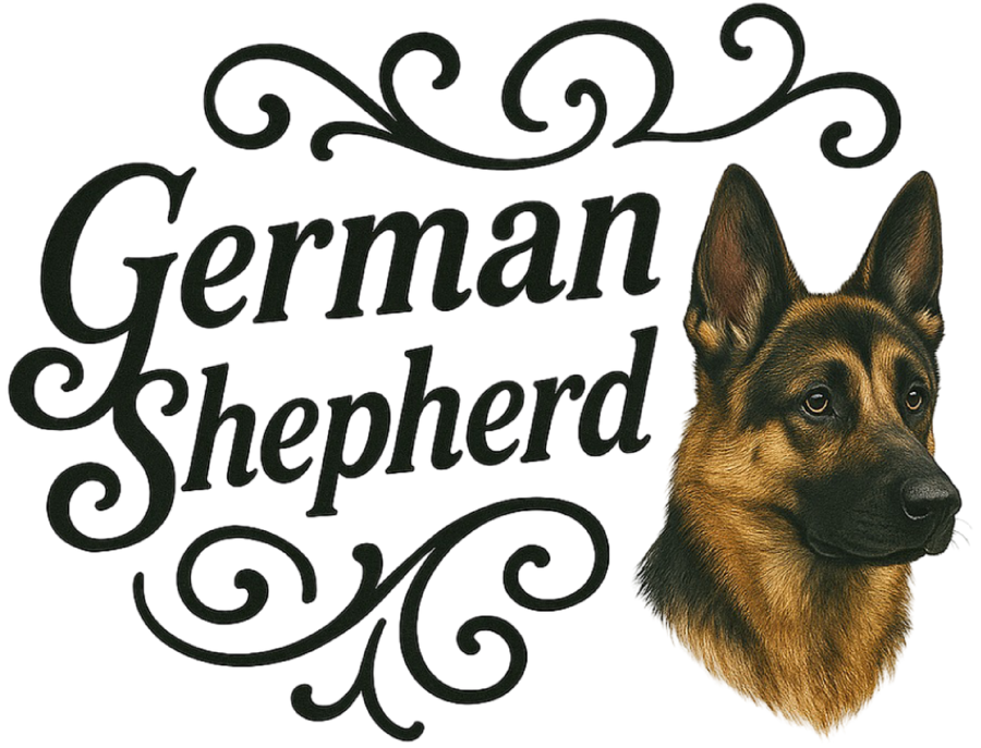 German Shepherd Portrait & Script