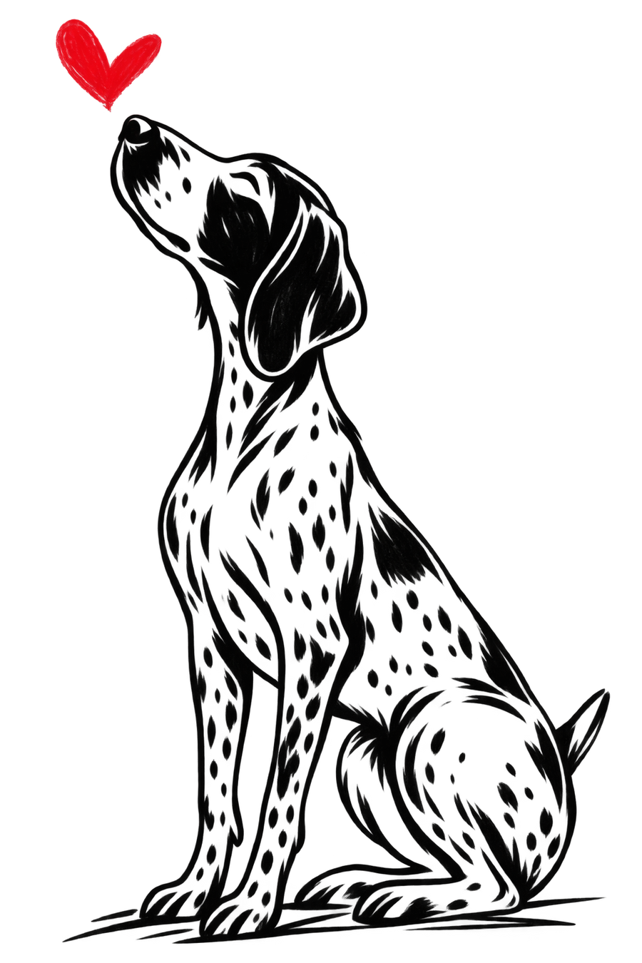 German Shorthaired Pointer Heart