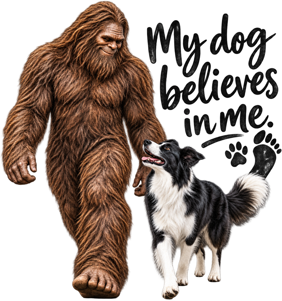 My Dog Believes in Me - Border Collie & Bigfoot