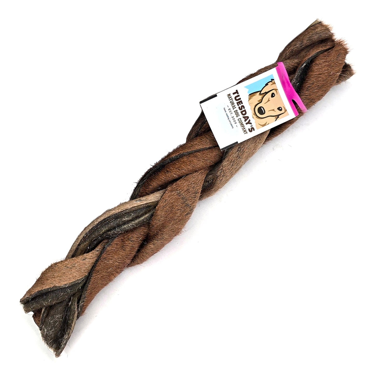 12 inch furry braided collagen dog chew