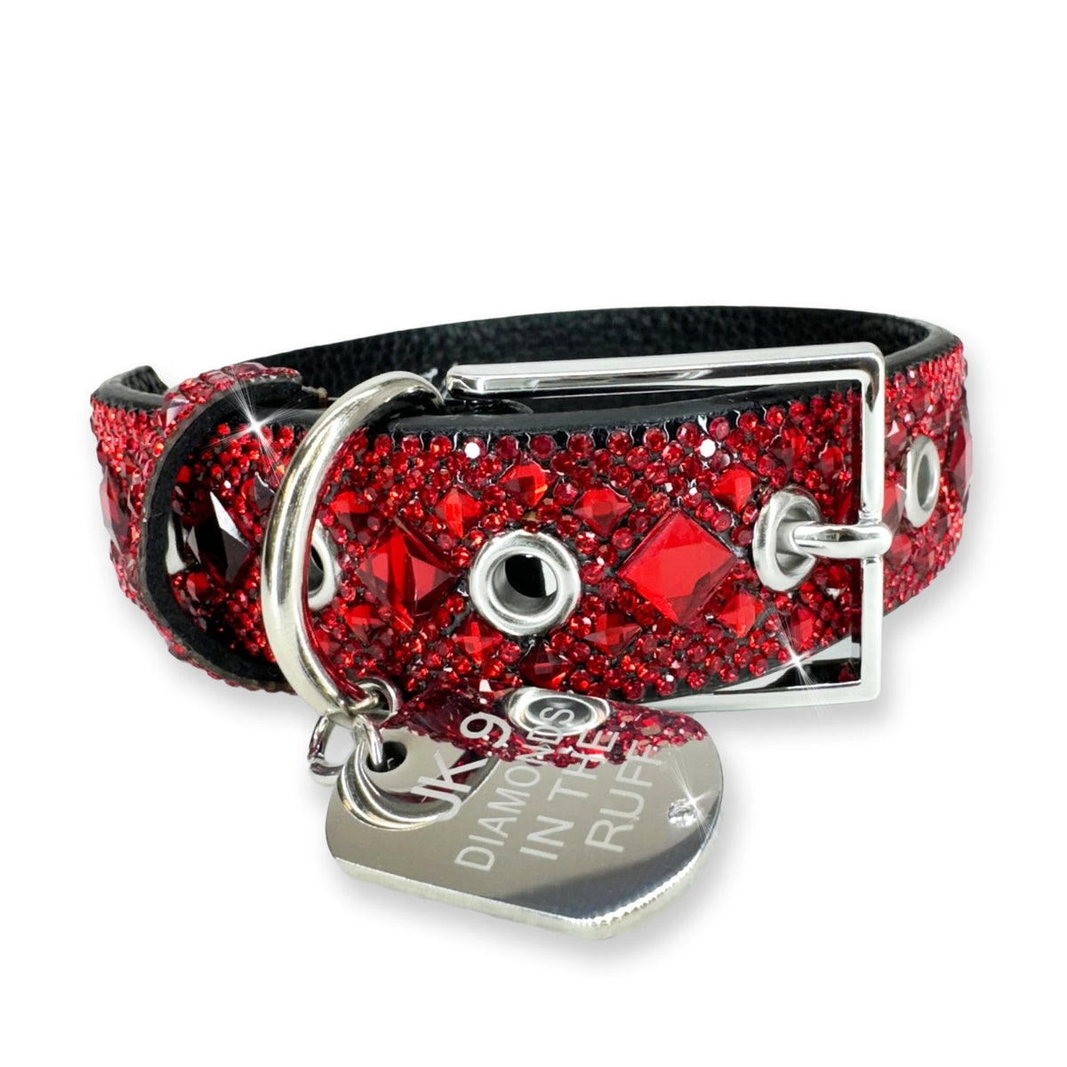 Jacqueline Kent Diamonds in the Ruff dog collar in Red, Medium