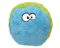 Cycle Dog Duraplush FuzzBall dog toy in blue and green