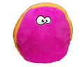 Cycle Dog Duraplush FuzzBall dog toy in orange and fuchsia