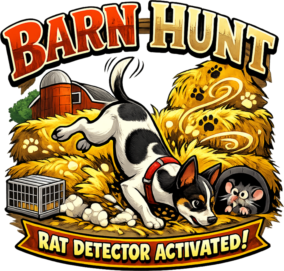 Barn Hunt Rat Detector Activated Rat Terrier shirt design