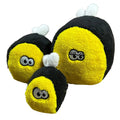 Cycle Dog Duraplush FuzzBall Bumble Bee dog toys, three sizes