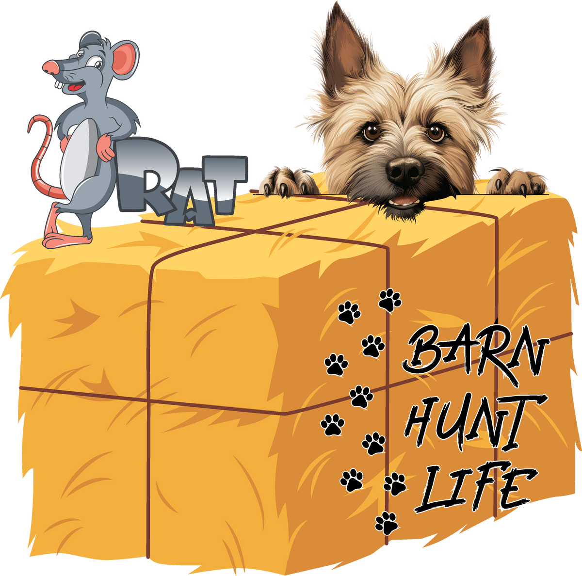 Barn Hunt Life Cairn Terrier shirt design