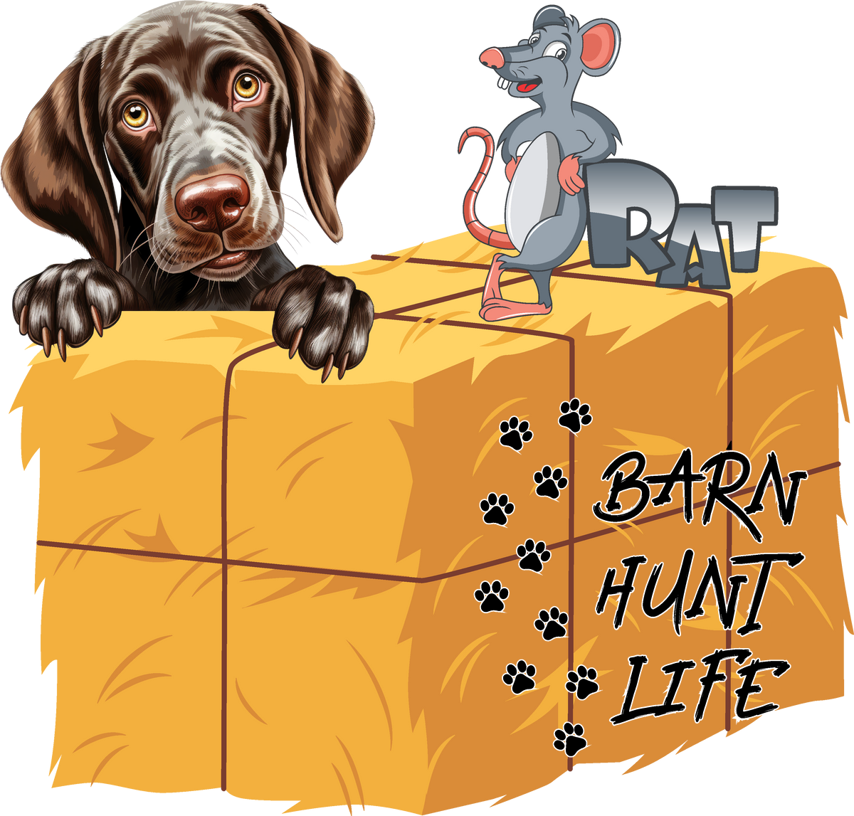 Barn Hunt Life German Shorthaired Pointer shirt design