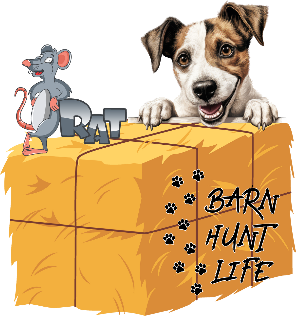 Barn Hunt Life Jack Russell (Smiling) shirt design