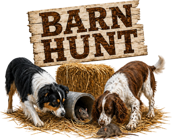 Barn Hunt Sign - Australian Shepherd & Springer Spaniel