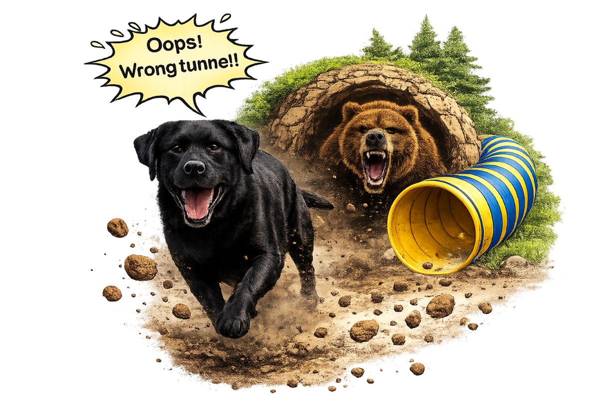 Oops! Wrong Tunnel Black Lab shirt design