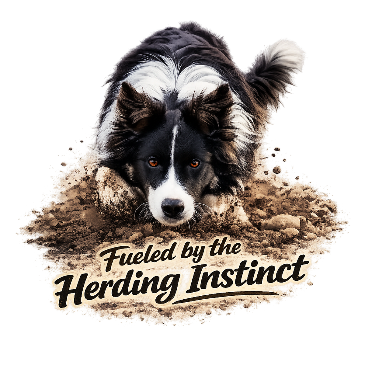 Fueled by the Herding Instinct Border Collie shirt design
