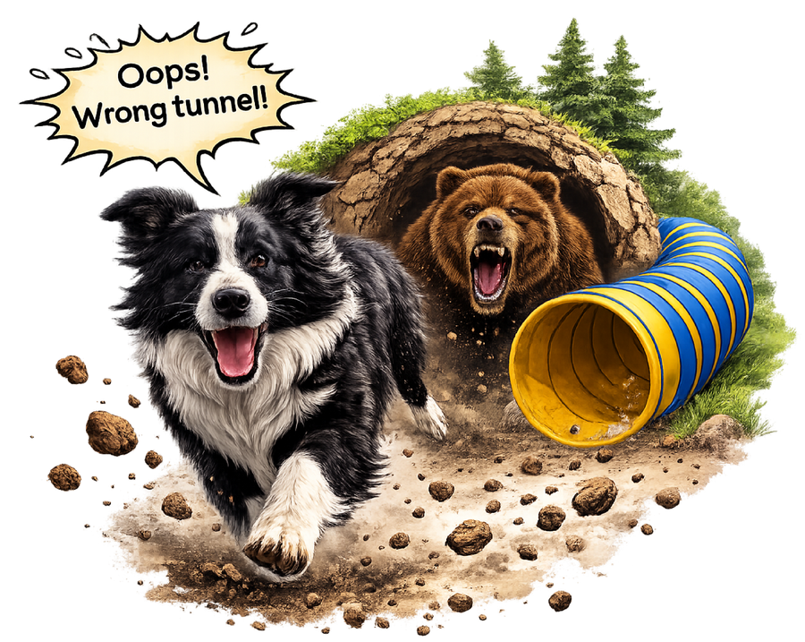 Oops! Wrong Tunnel - Border Collie