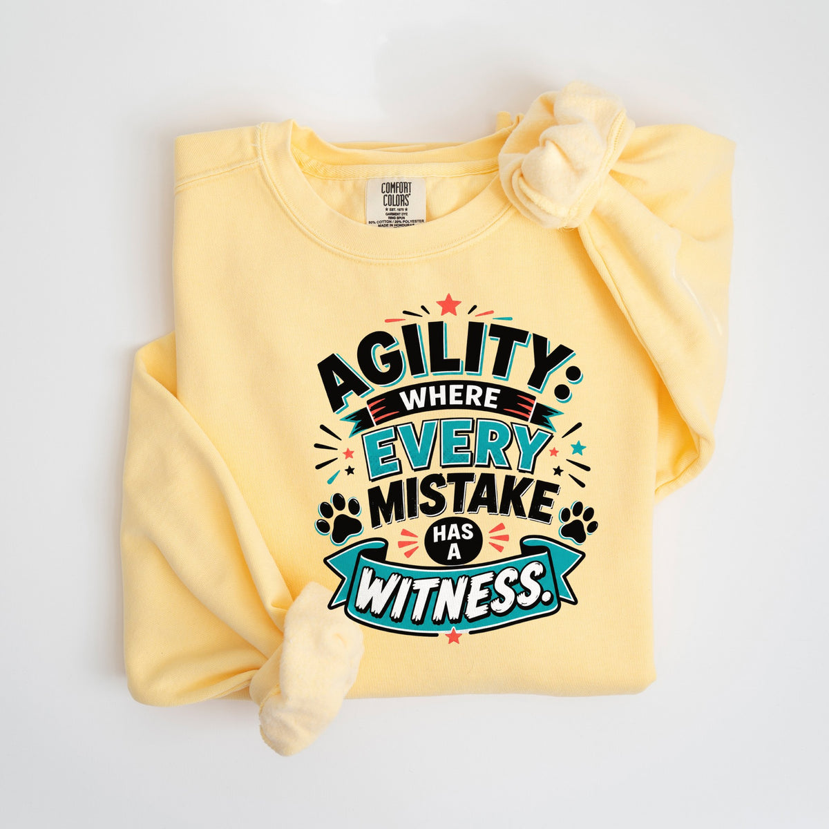 Agility: Where Every Mistake Has a Witness - Comfort Colors crewneck in Butter