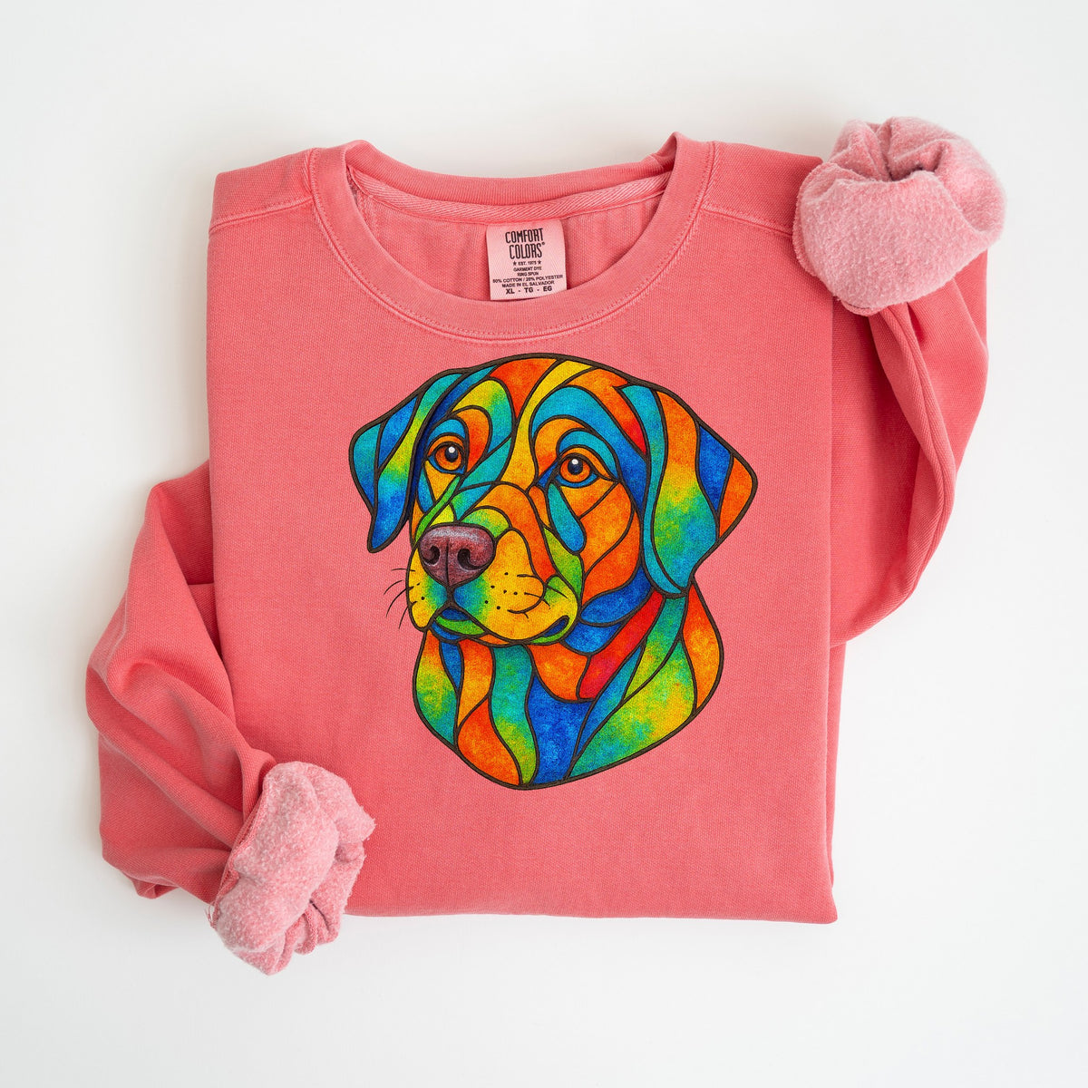 Stained Glass Lab - Comfort Colors crewneck in Watermelon