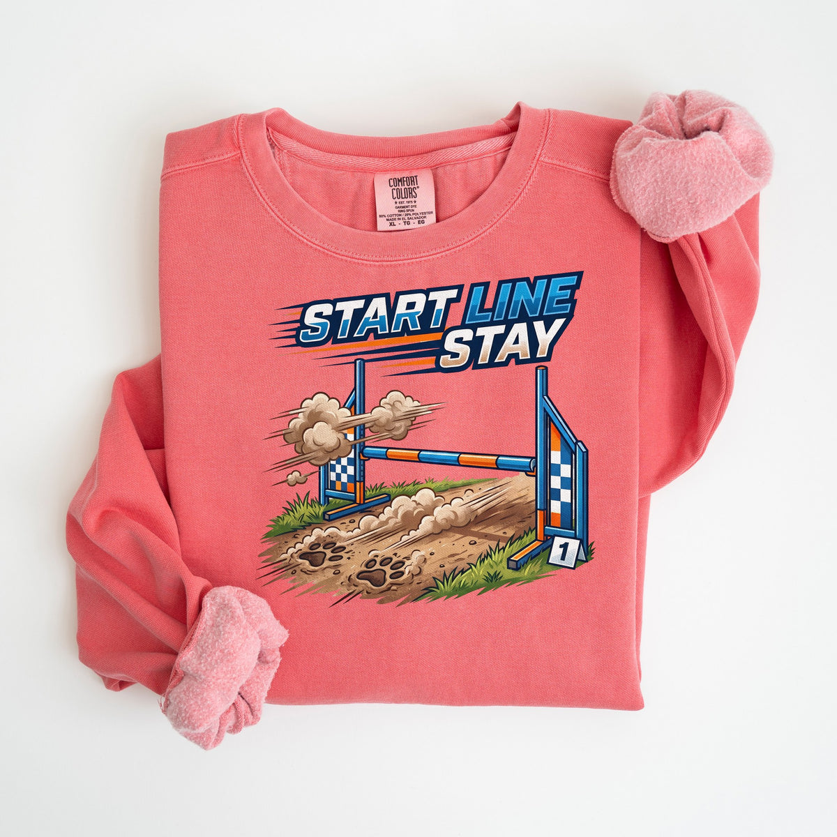 Start Line Stay - Comfort Colors crewneck in Watermelon