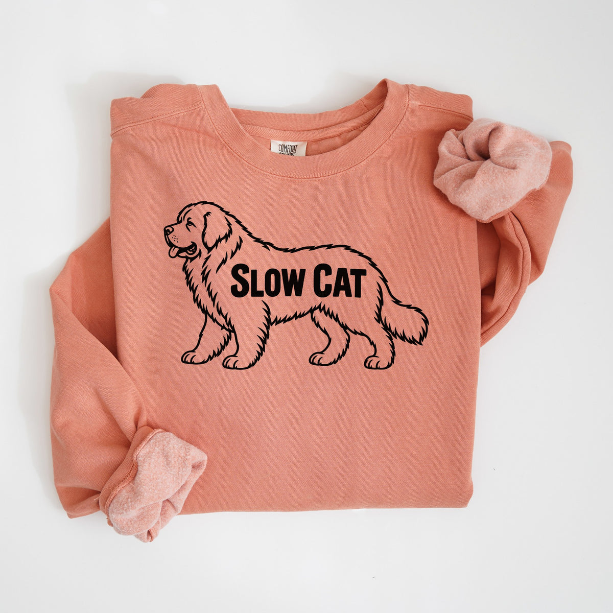 Slow CAT Newfoundland - Comfort Colors crewneck in Terracotta