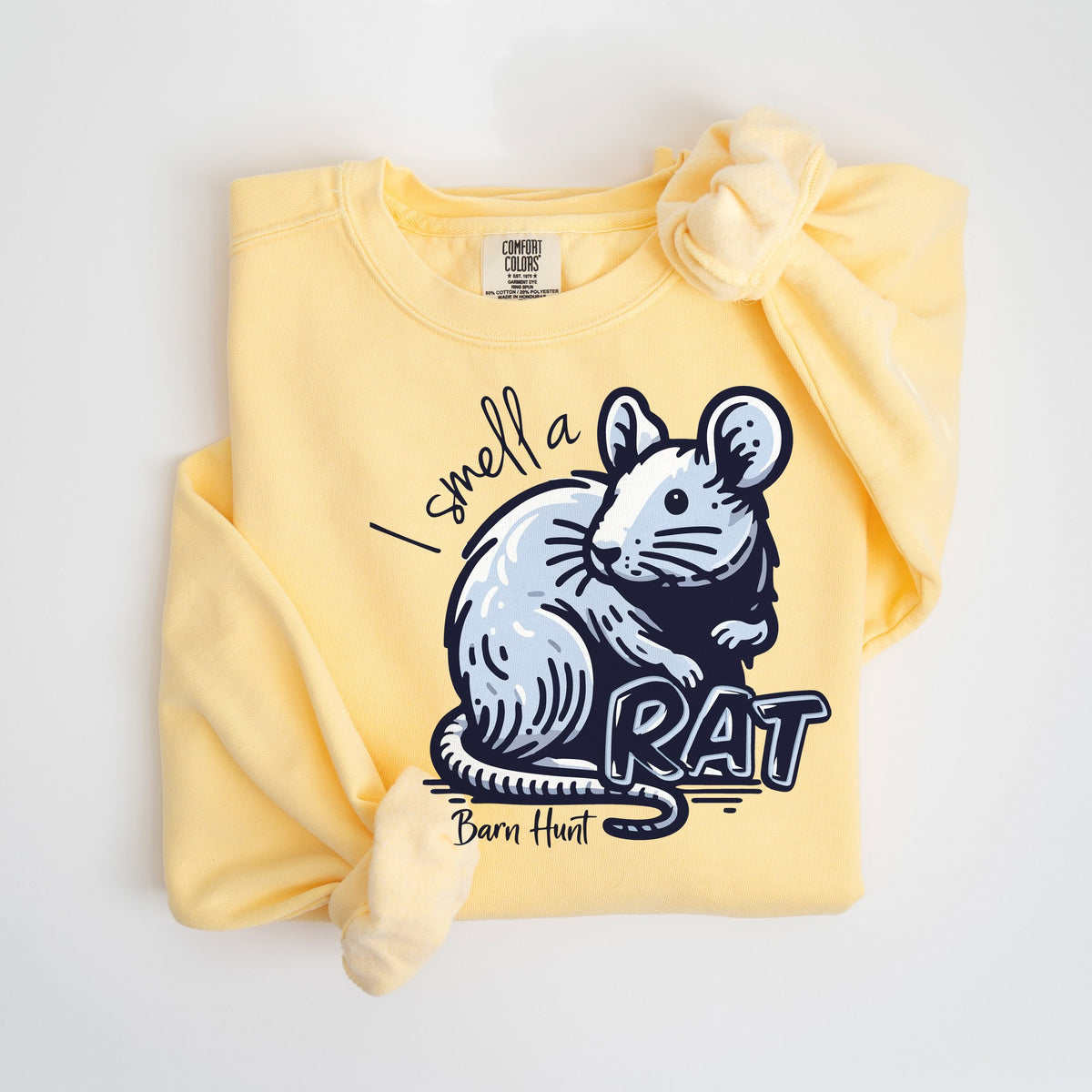 I Smell a Rat - Barn Hunt - Comfort Colors crewneck in Butter
