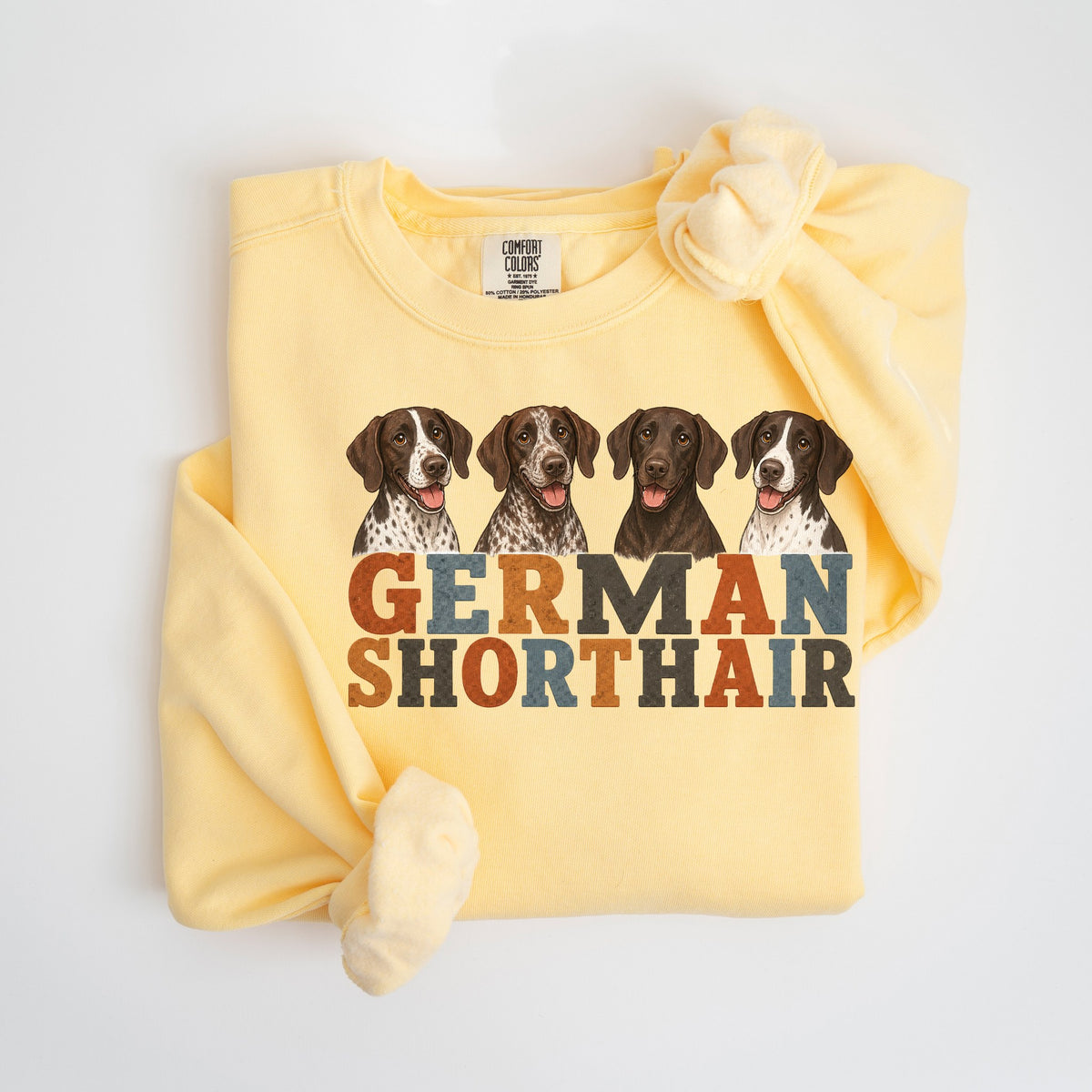 German Shorthaired Pointer Lineup - Comfort Colors crewneck in Butter