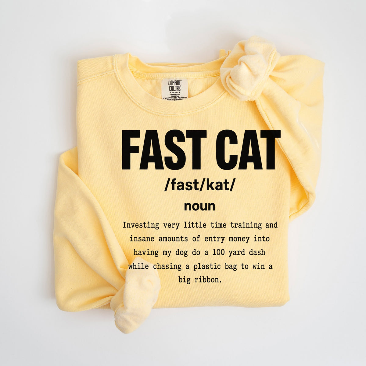Fast CAT Definition - Comfort Colors crewneck in Butter