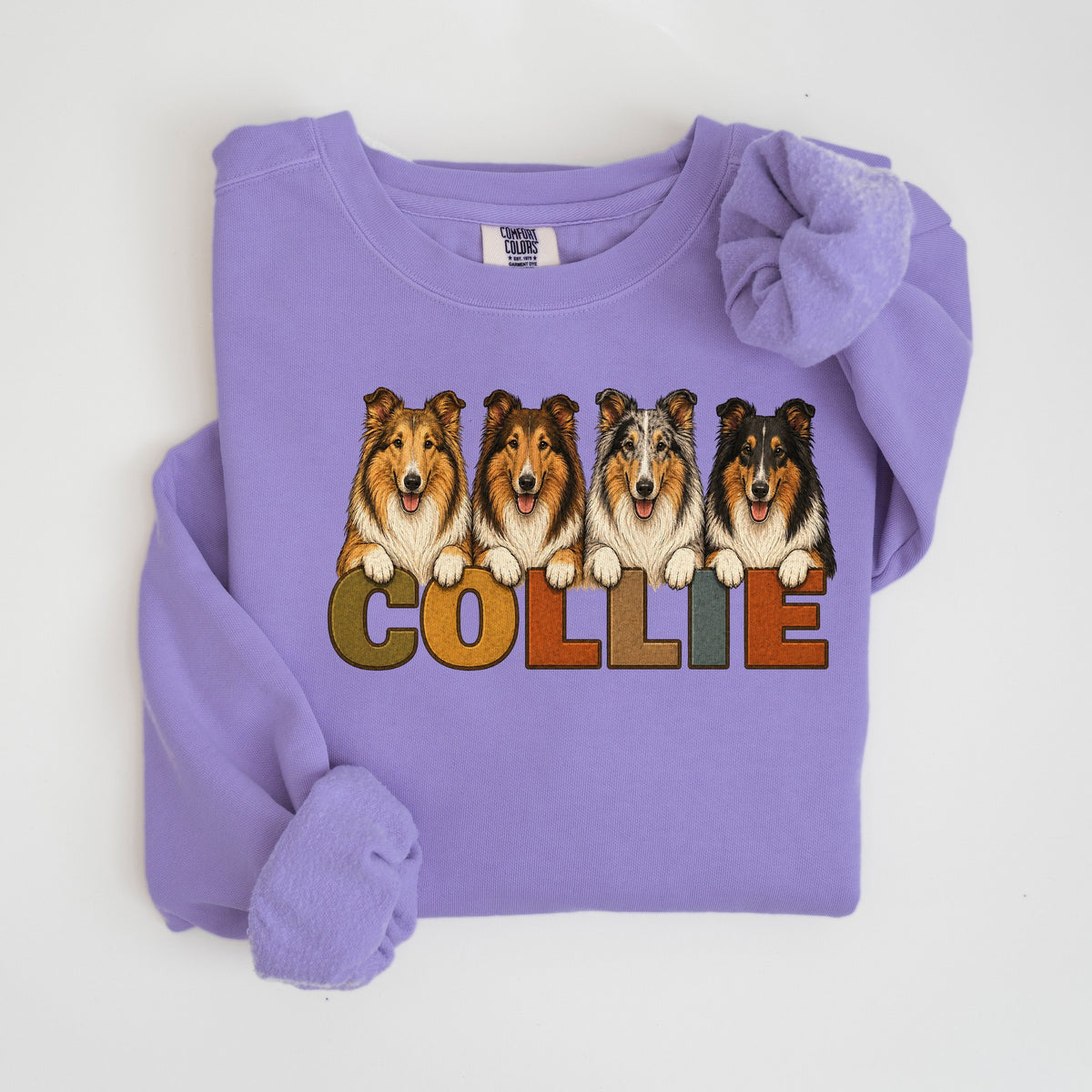 Collie Lineup - Comfort Colors crewneck in Violet