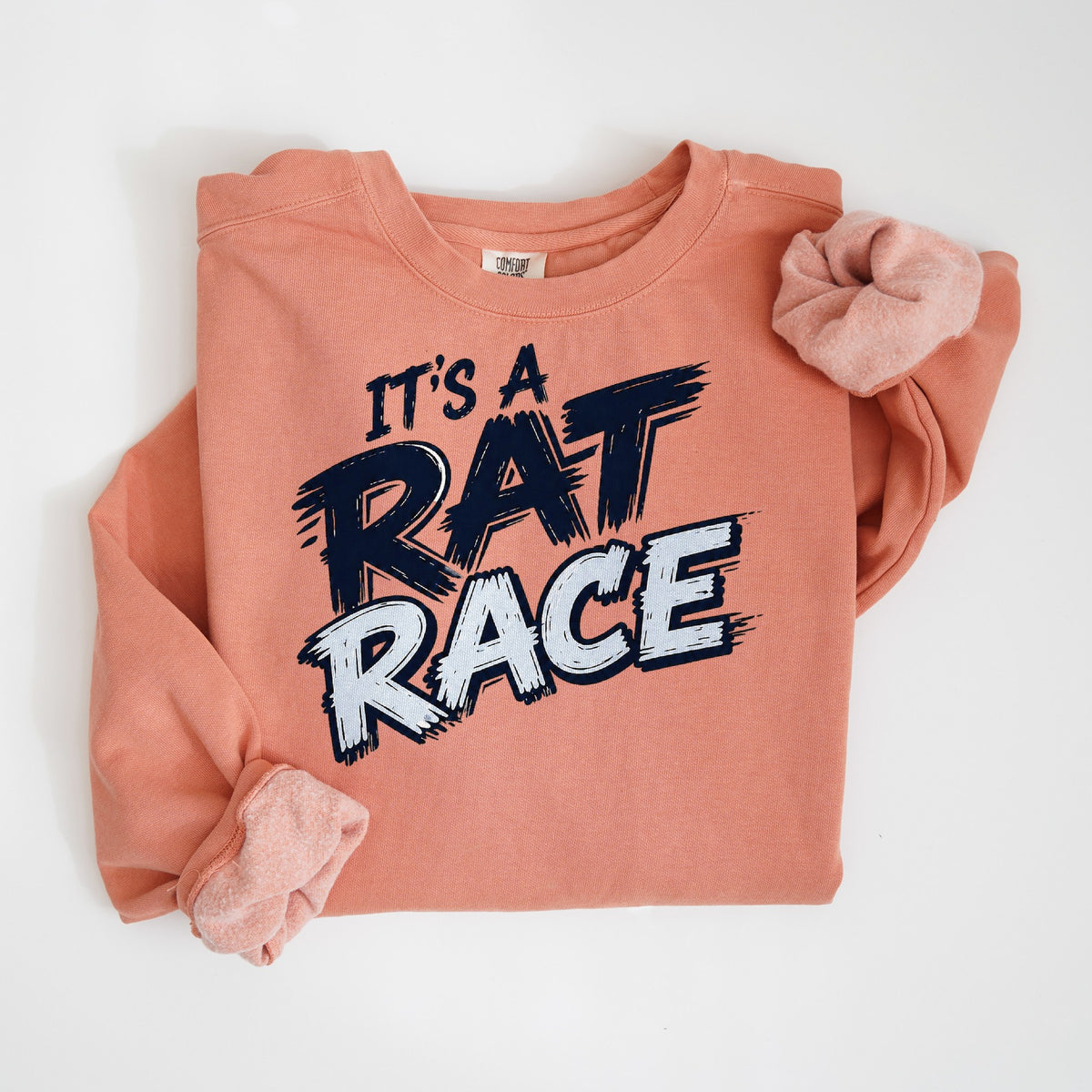 It's a Rat Race - Lettering - Comfort Colors crewneck in Terracotta