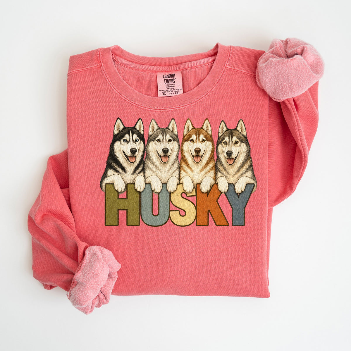 Husky Lineup - Comfort Colors crewneck in Watermelon