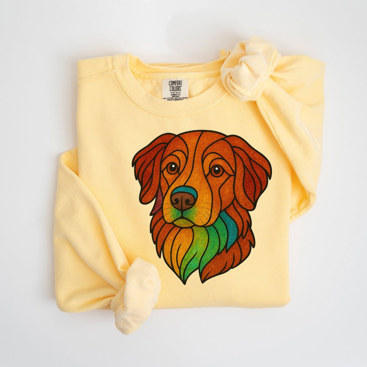 Stained Glass Toller - Comfort Colors crewneck in Butter