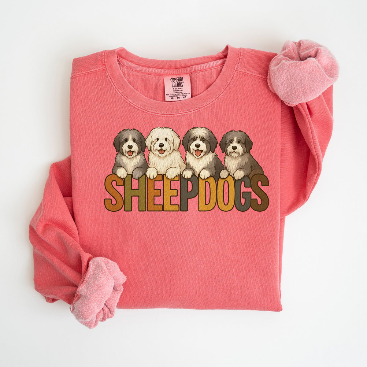 Sheepdog Lineup - Comfort Colors crewneck in Watermelon