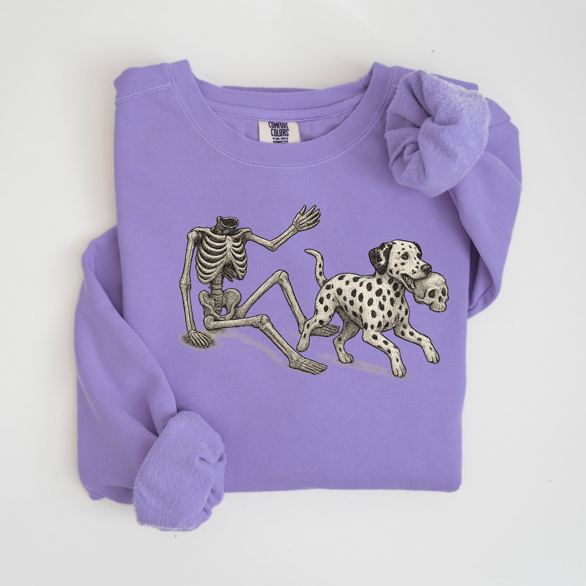 Lost Your Head - Dalmatian - Comfort Colors crewneck in Violet