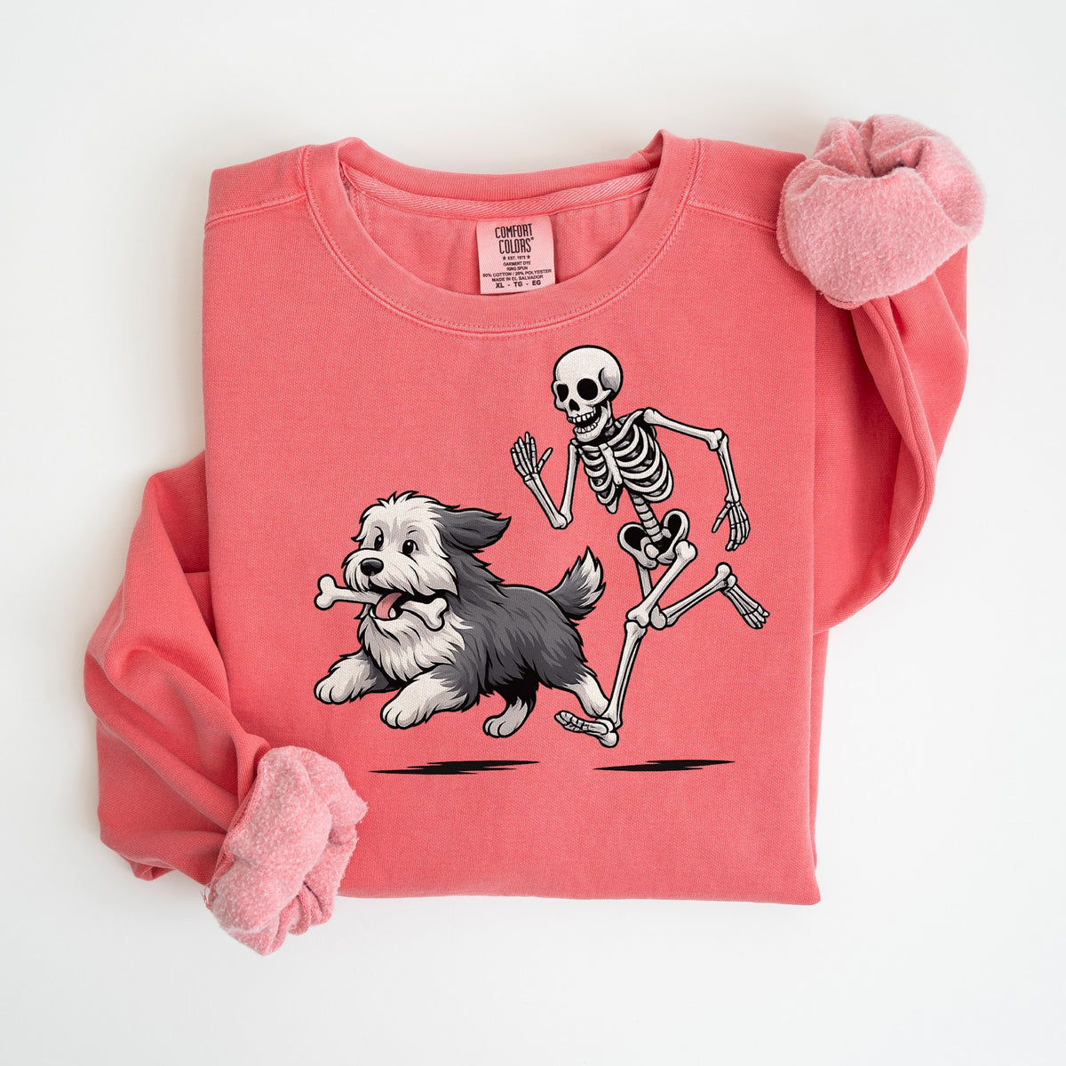 Bone Thief - Sheepdog - Comfort Colors crewneck in Watermelon