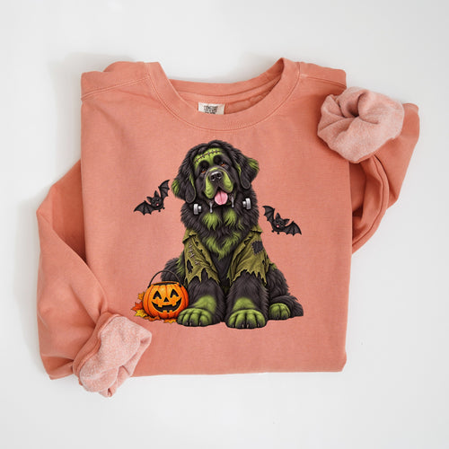 Frankenstein Newfoundland - Comfort Colors crewneck in Terracotta