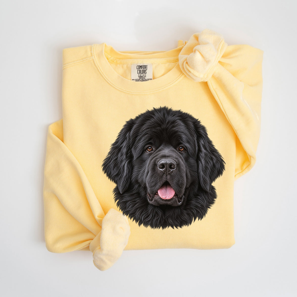 Newfoundland Portrait - Comfort Colors crewneck in Butter