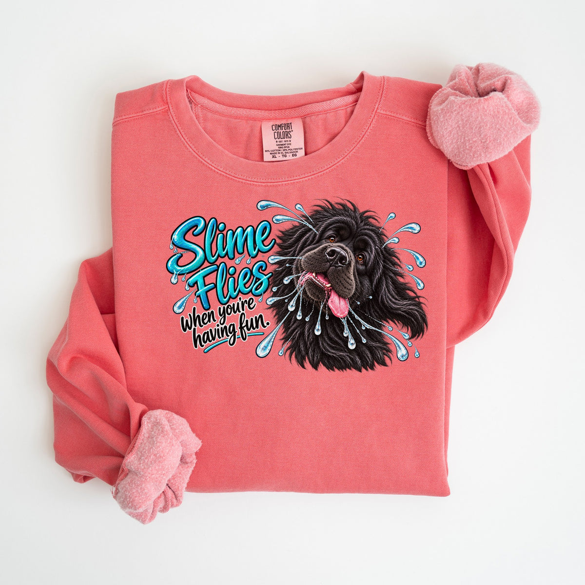 Slime Flies Splash - Comfort Colors crewneck in Watermelon