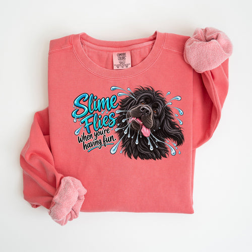 Slime Flies Splash - Comfort Colors crewneck in Watermelon