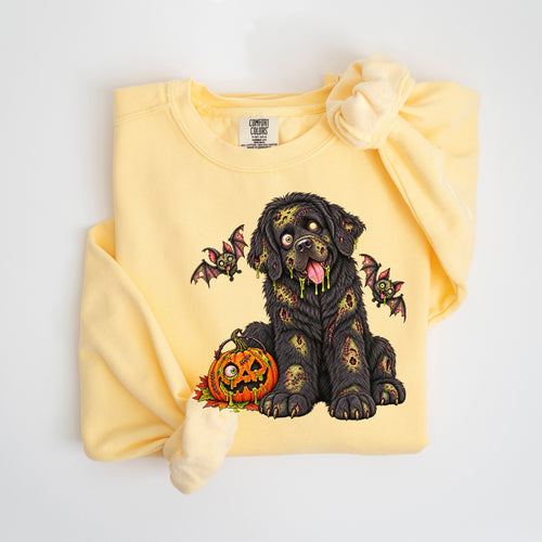 Zombie Newfoundland - Comfort Colors crewneck in Butter