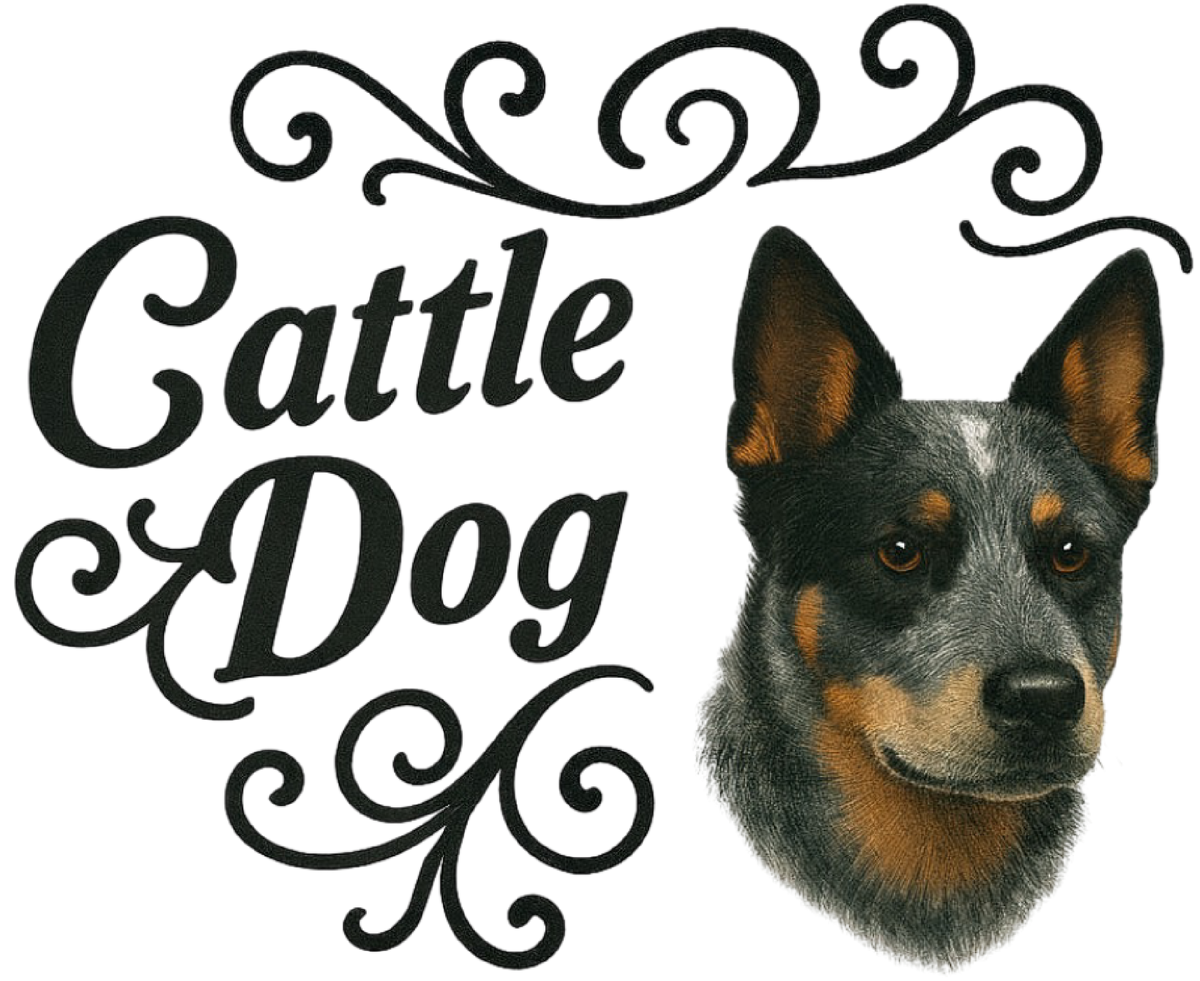 Cattle Dog Portrait & Script shirt design