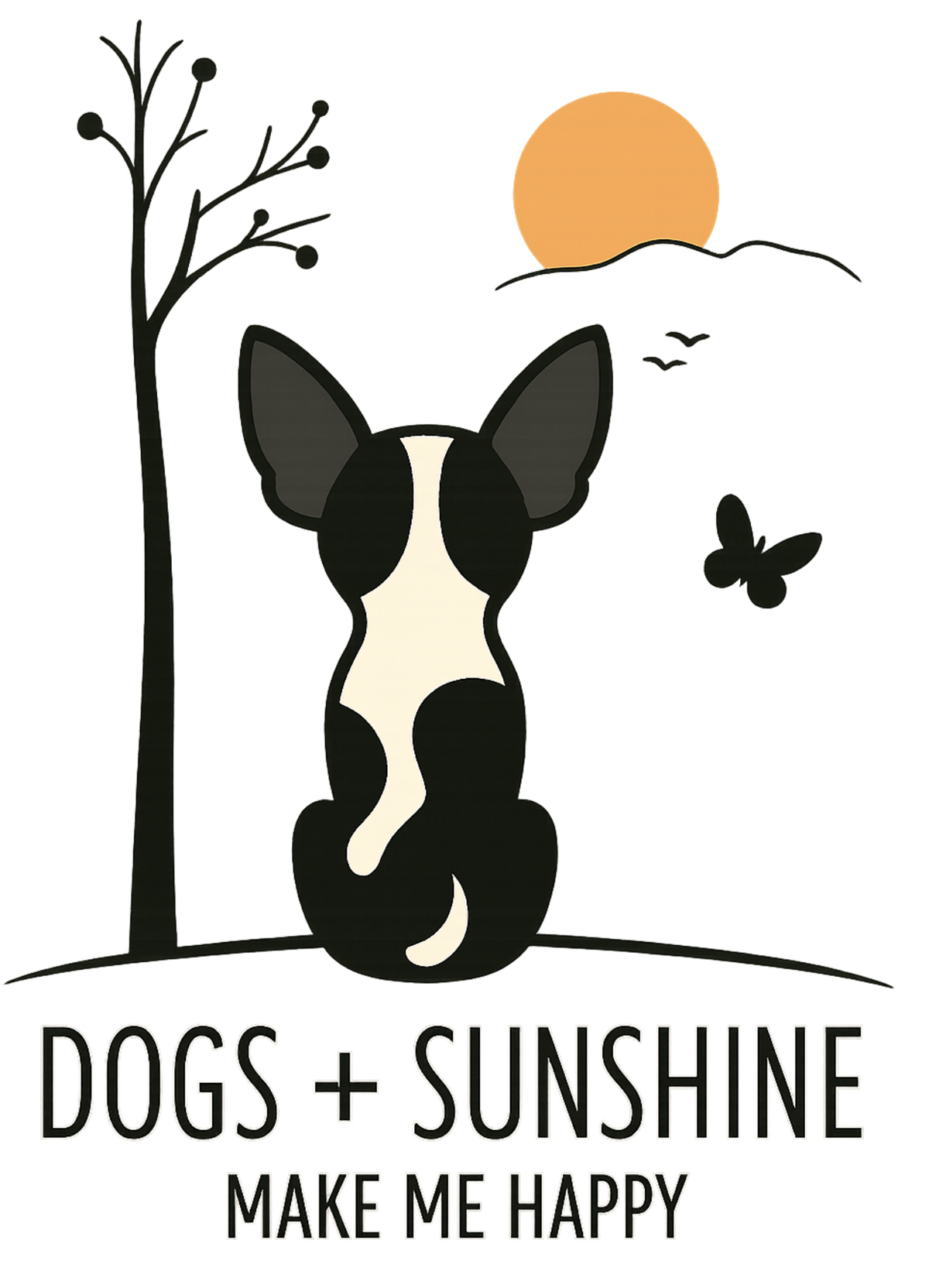 Dogs + Sunshine Make Me Happy - Chihuahua shirt design