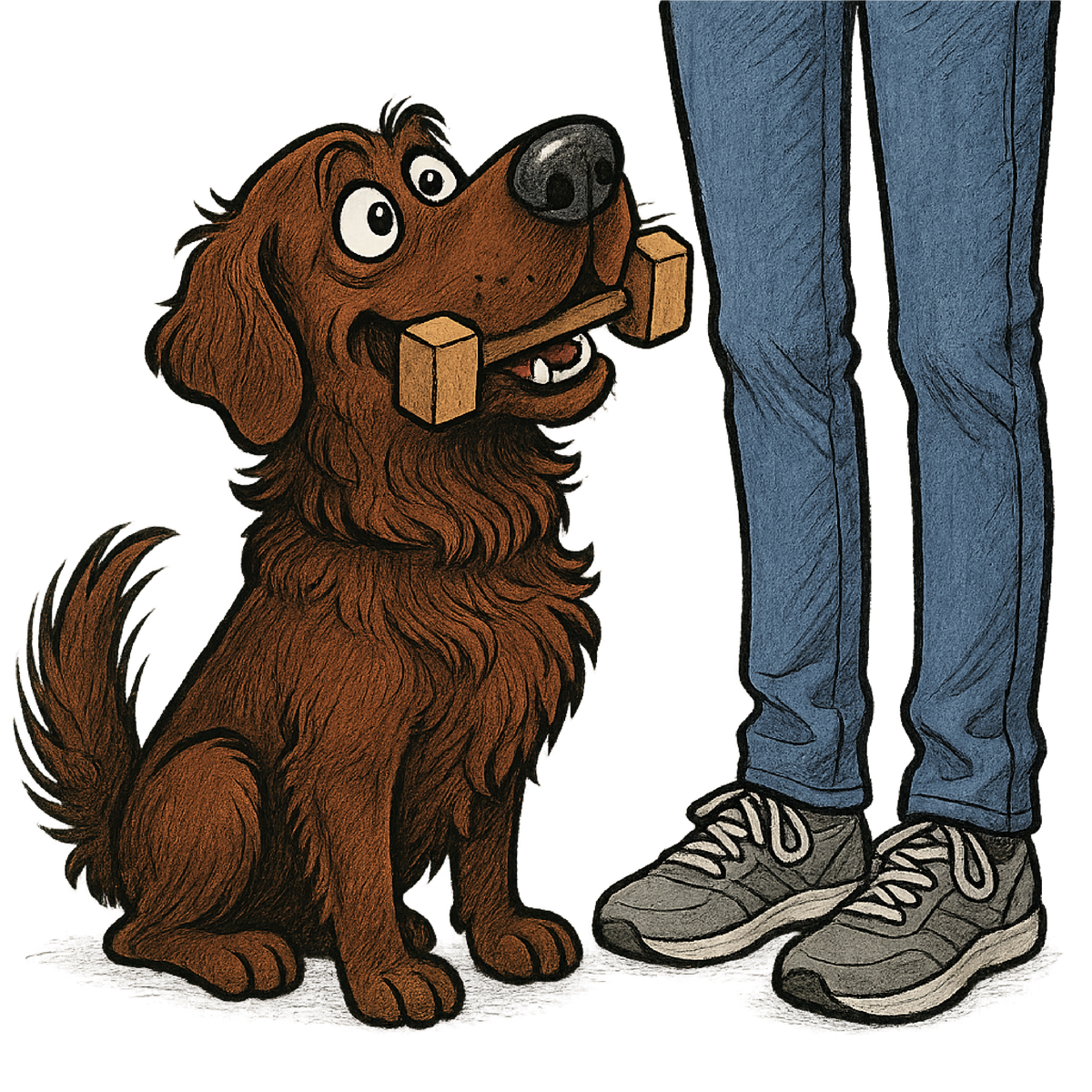 Dumbbell Retrieve - Chocolate Lab shirt design