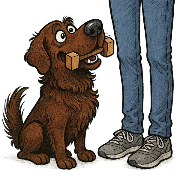 Dumbbell Retrieve - Chocolate Lab