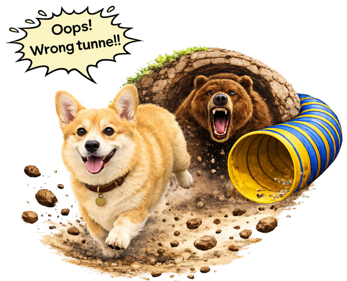 Oops! Wrong Tunnel Corgi shirt design