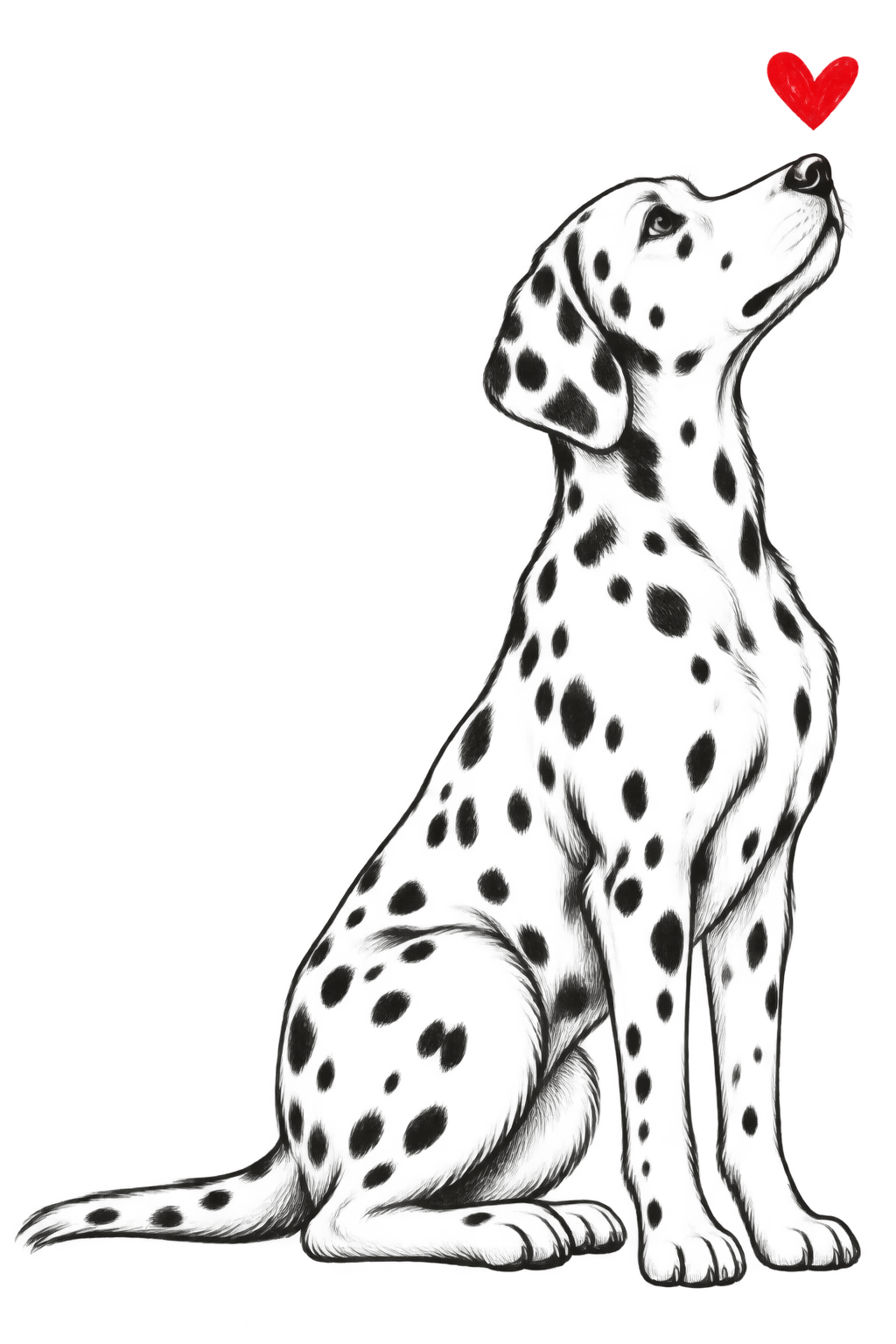 Dalmatian Heart shirt design