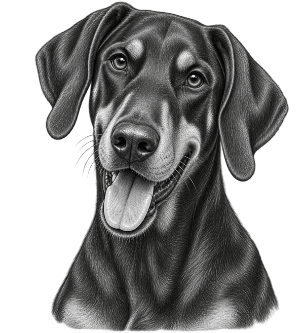 Doberman Pencil Sketch