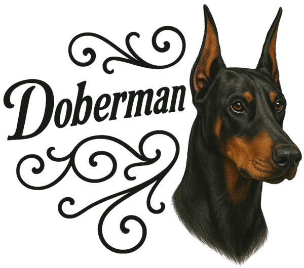 Doberman Portrait & Script